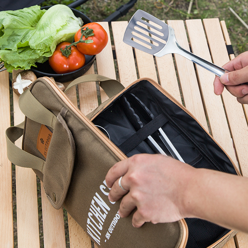 Outdoor Camping Utensils - Ensemble de 8 ustensiles de cuisine