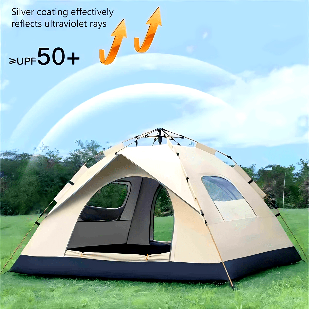 Outdoor Camping Automatic Quick Opening Tent - Tente automatique à ouverture rapide, revêtement