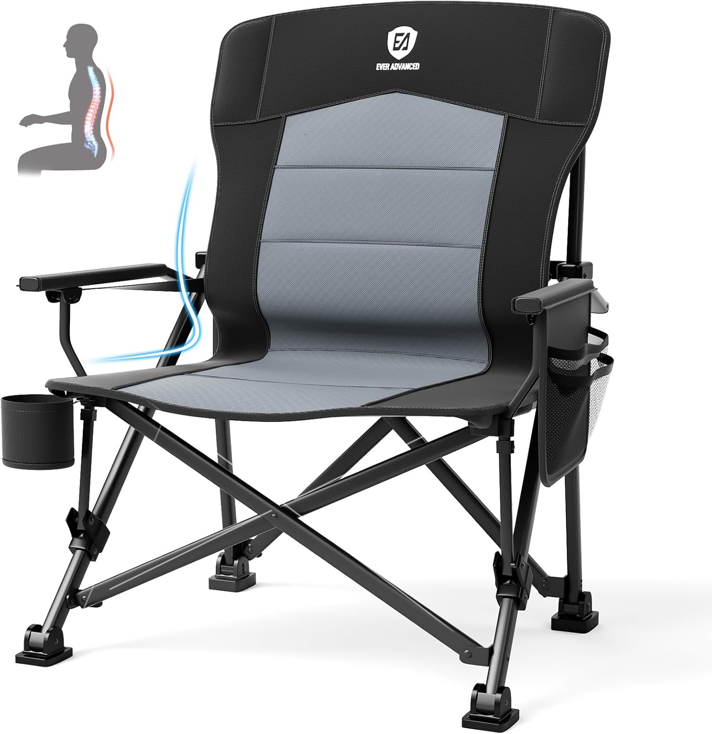 Camping Quad - Chaise de camping pliable robuste et