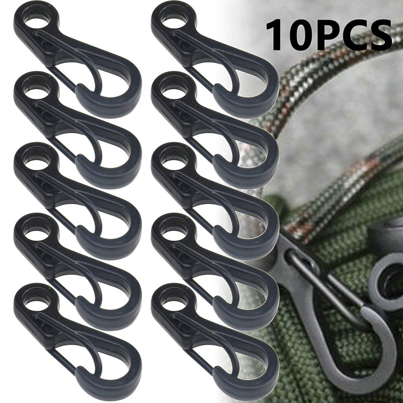 Outdoor Camping Essential Gear - 10 pièces/lot Mini mousqueton paracorde équipement