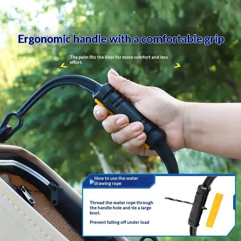 Outdoor Camping Essential Gear - Seau de pêche pliable étanche 8L