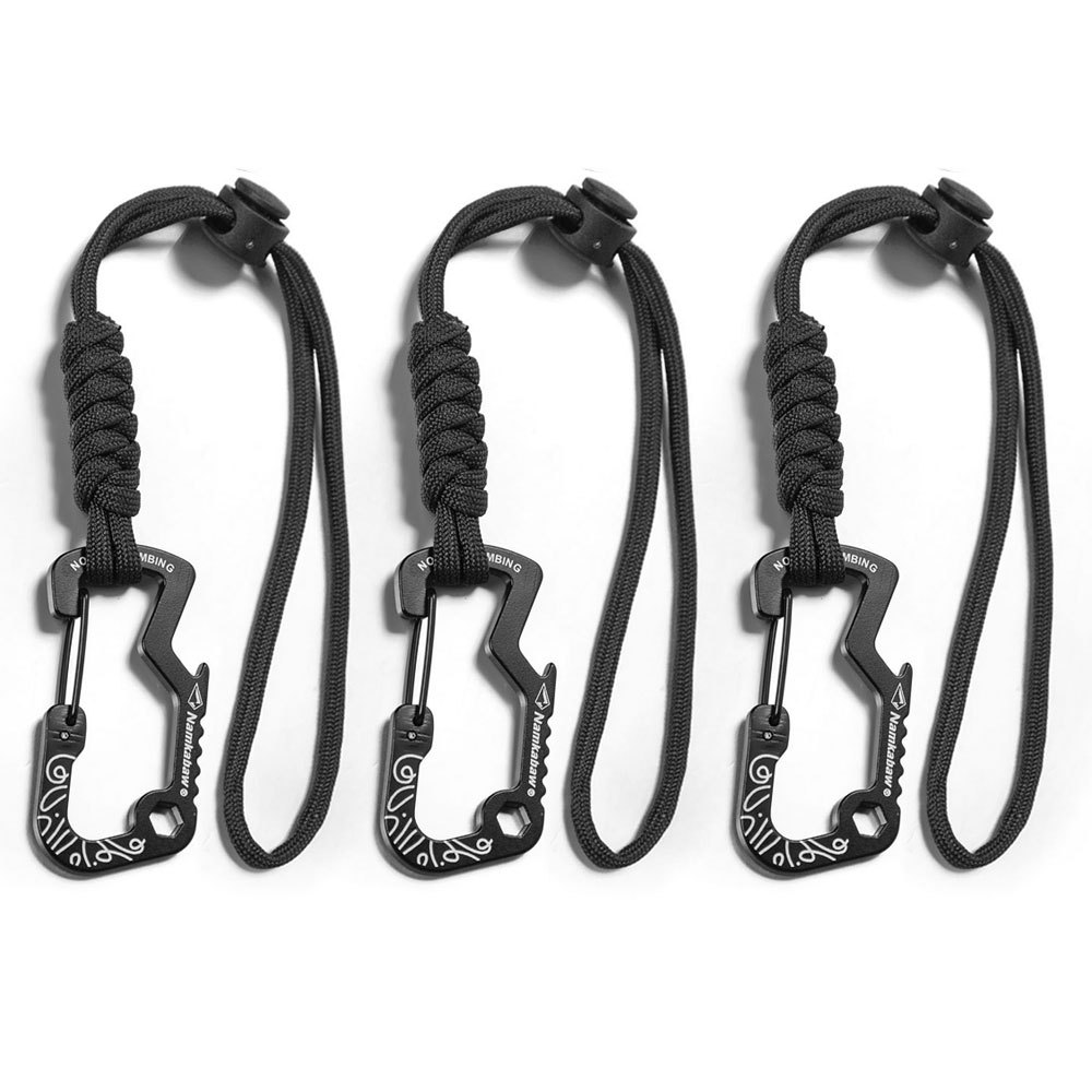 Outdoor Camping Essential Gear - Mousqueton tactique multifonctionnel avec porte-clés en