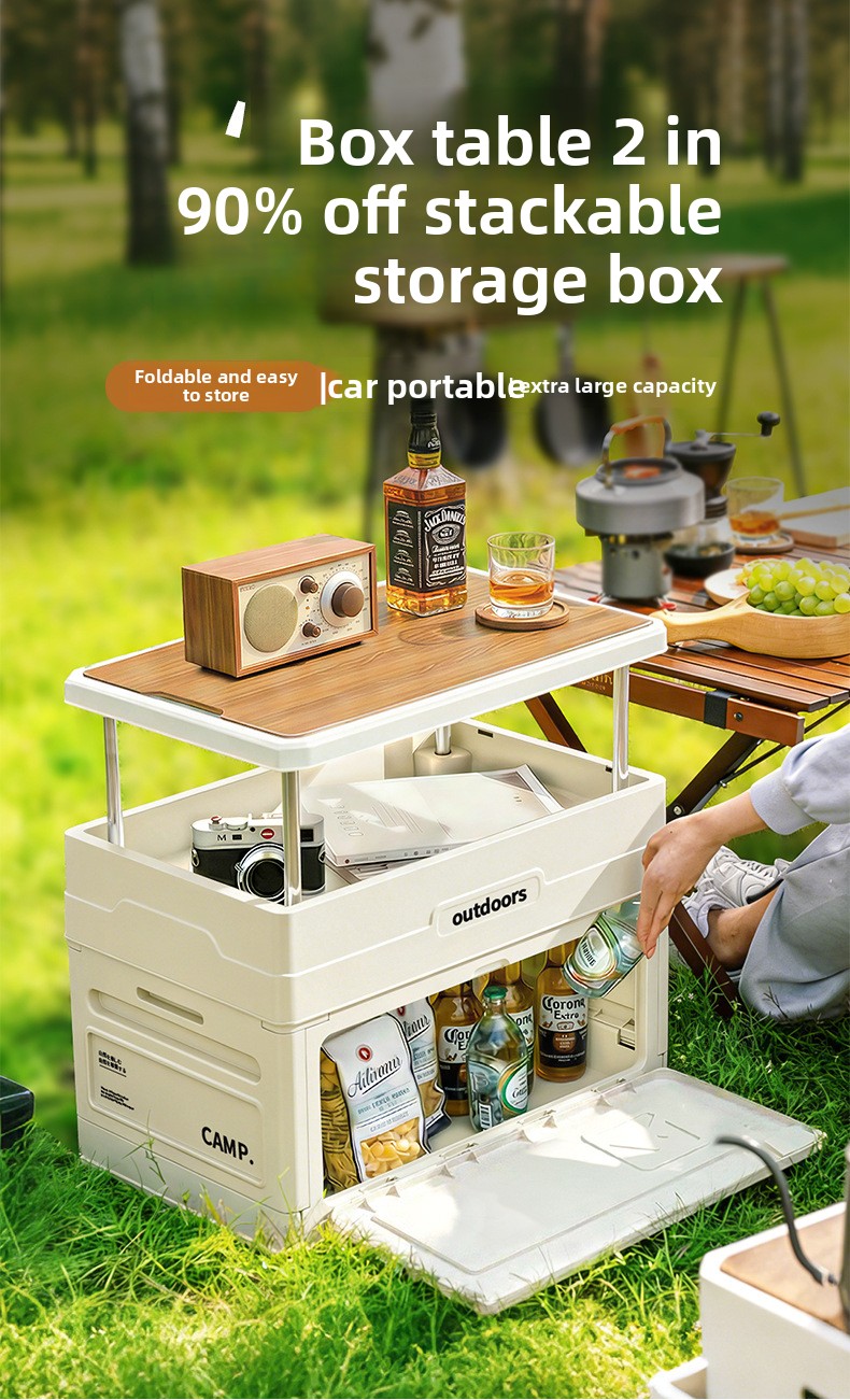 Outdoor Camping Table And Chairs - Boîte de rangement pliable pour le
