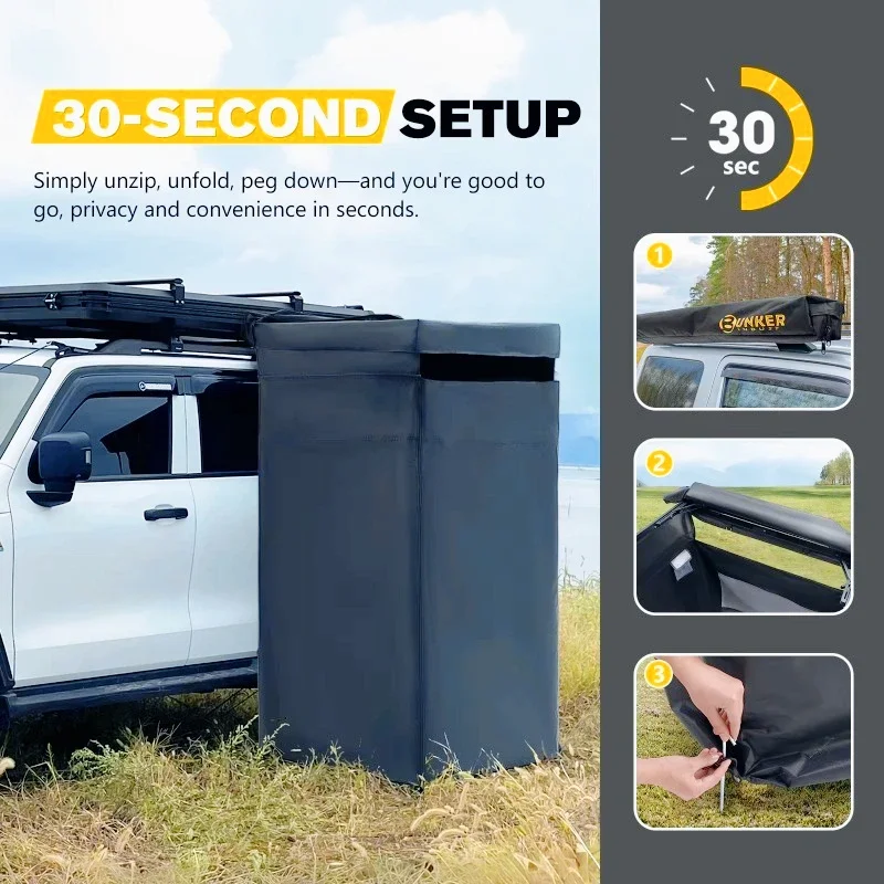 Outdoor Camping Showers - Tente de toilette latérale pour voiture