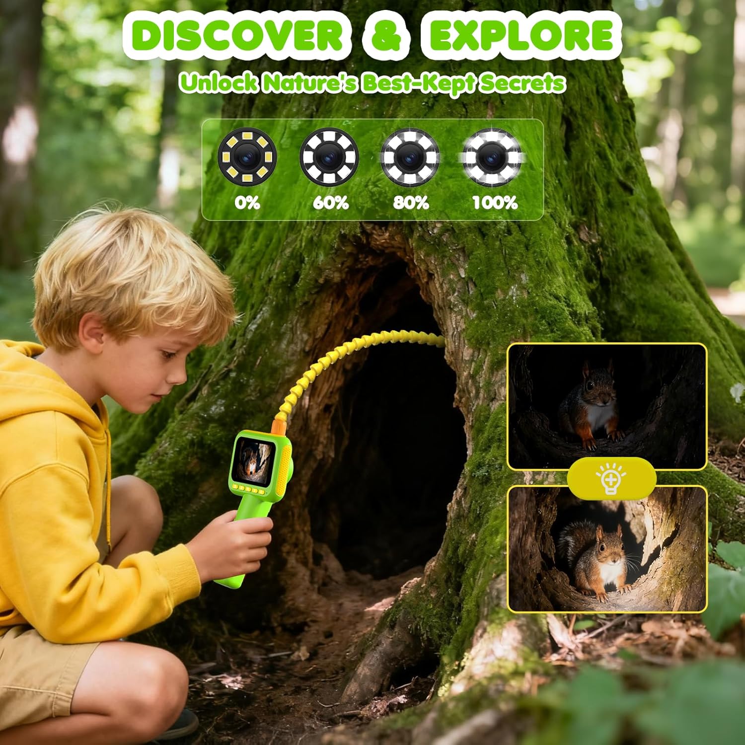 Outdoor Camping For Kids - Endoscope pour enfants, caméra serpentine avec