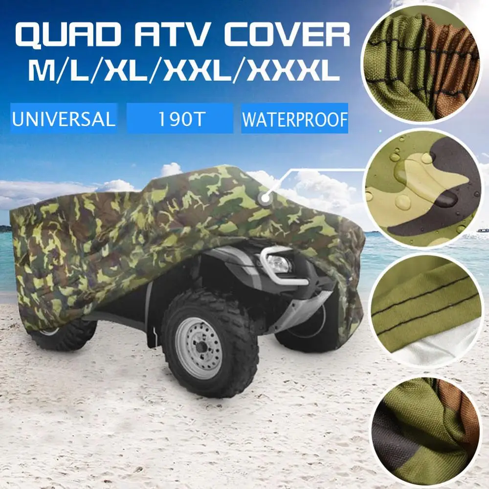Camping Quad - Housse de moto imperméable 190T camouflage,