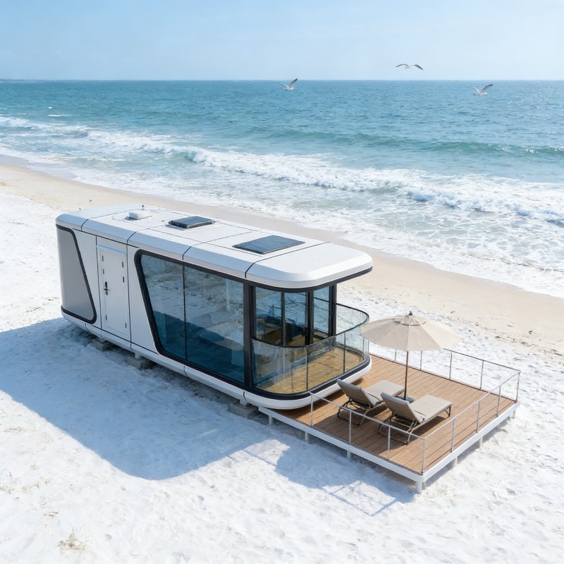 Outdoor Camping House - Maison conteneur capsule spatiale en acier