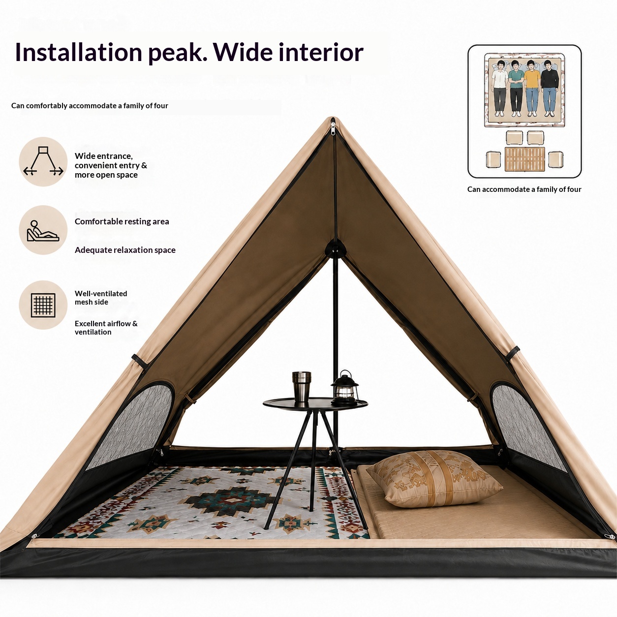 Tente triangulaire automatique - Outdoor Camping Automatic Quick Opening Tent avis et prix