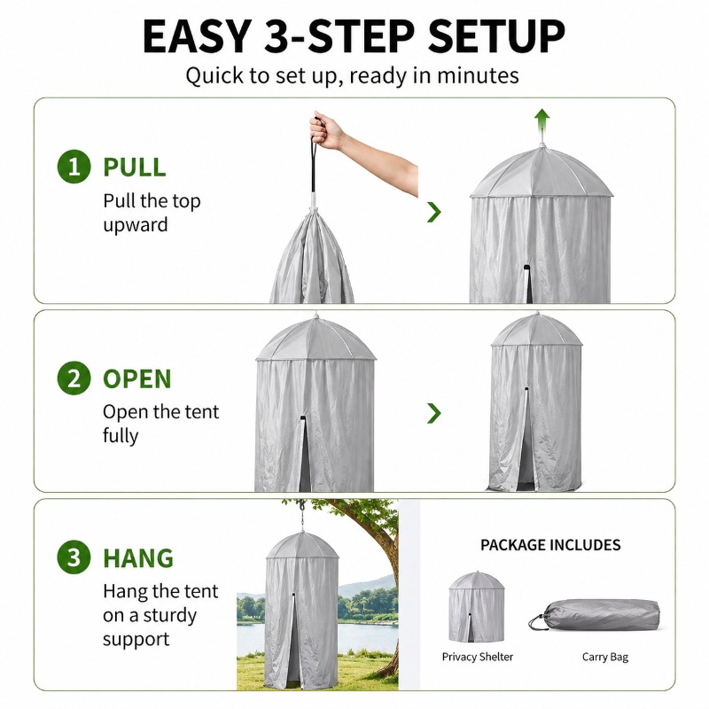 Abri d'intimité extérieur port - Outdoor Camping Automatic Quick Opening Tent avis et prix