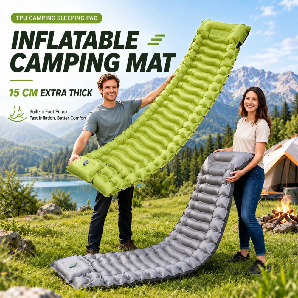 Matelas de camping gonflable,  - Outdoor Camping Rugs avis et prix