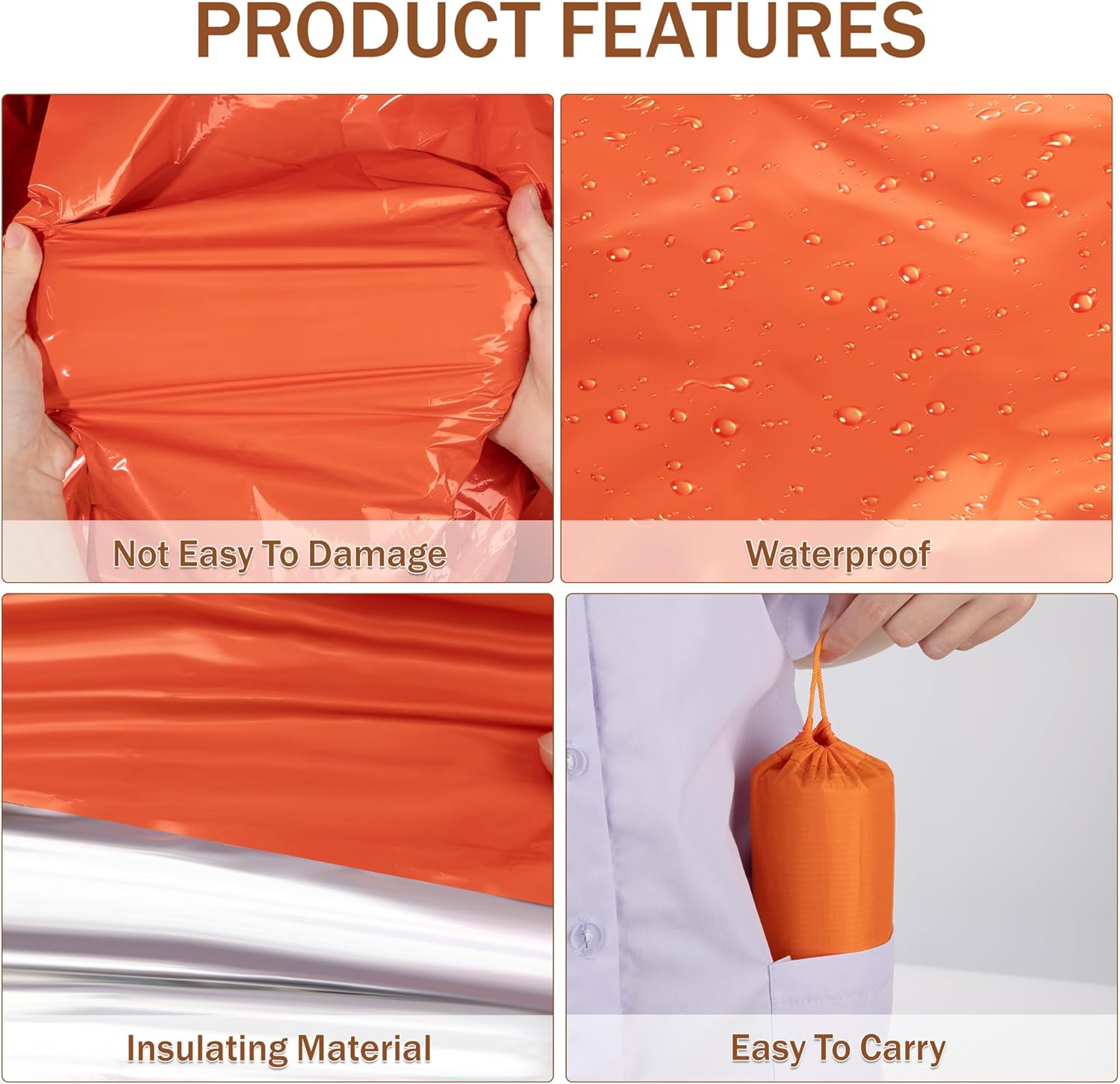 Sac de couchage d'urgence en M - Outdoor Camping Essential Gear avis et prix