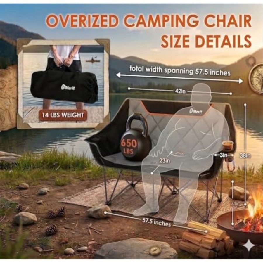 Chaise de camping surdimension - Camping Quad avis et prix