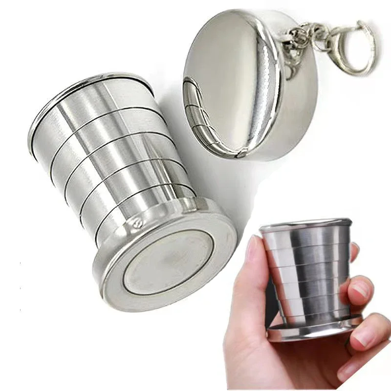 Tasse pliante portable en acie - Outdoor Camping Utensils avis et prix
