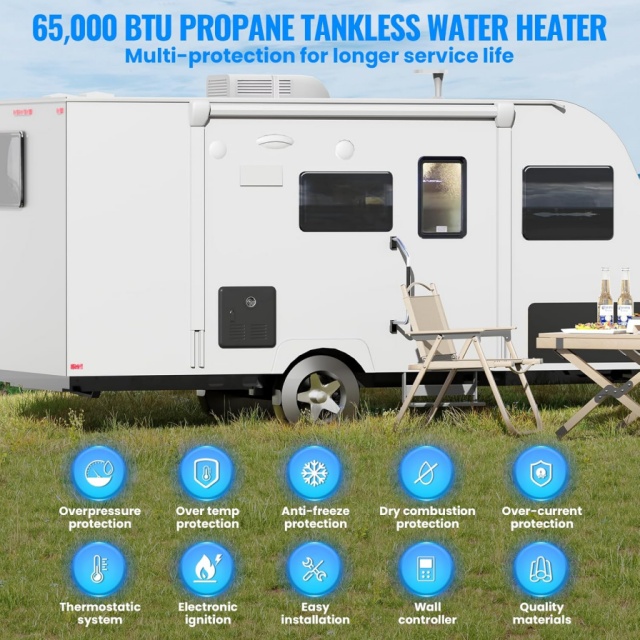 Chauffe-eau instantané au gaz  - Outdoor Camping Showers avis et prix