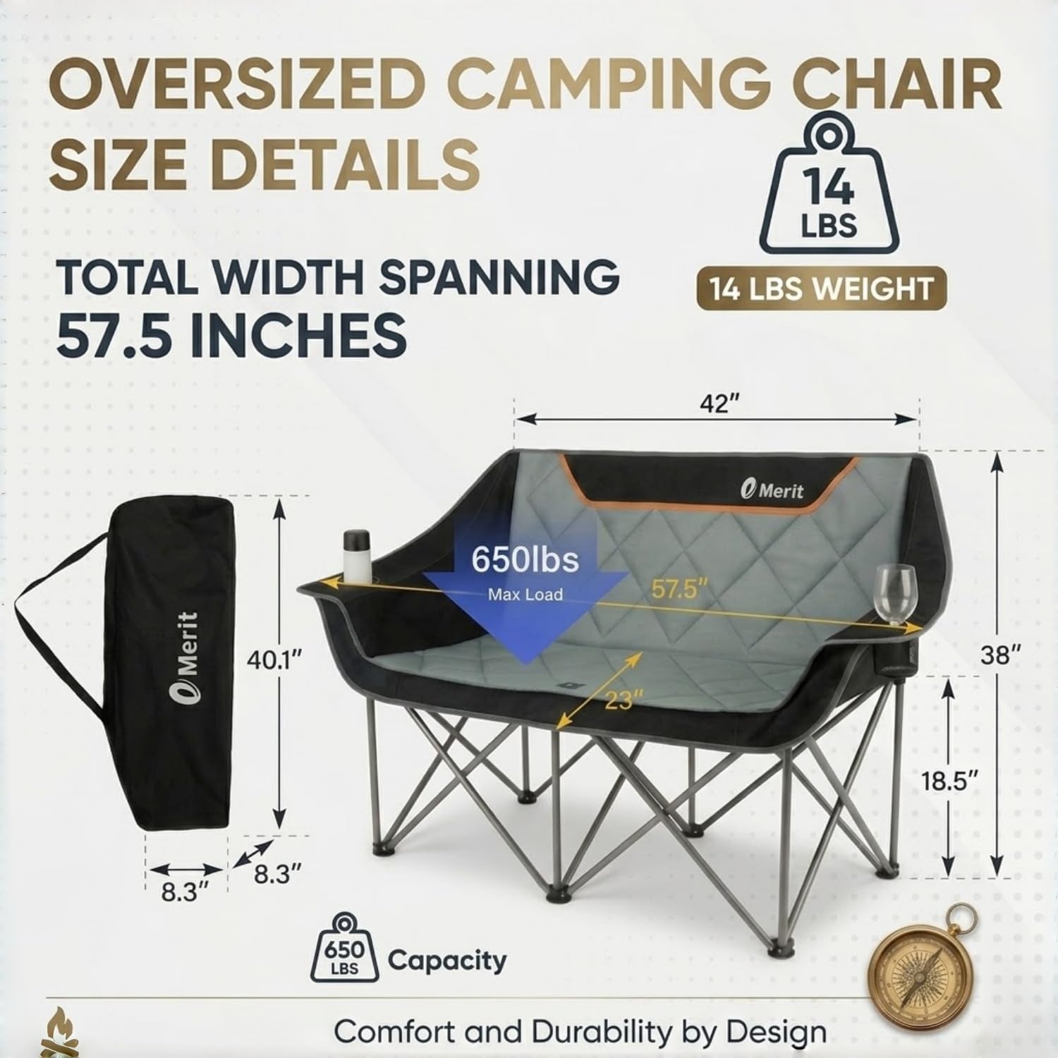 Fauteuil de camping pliant rob - Camping Quad avis et prix